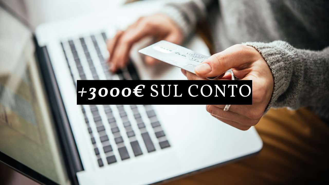 3000 euro sul conto