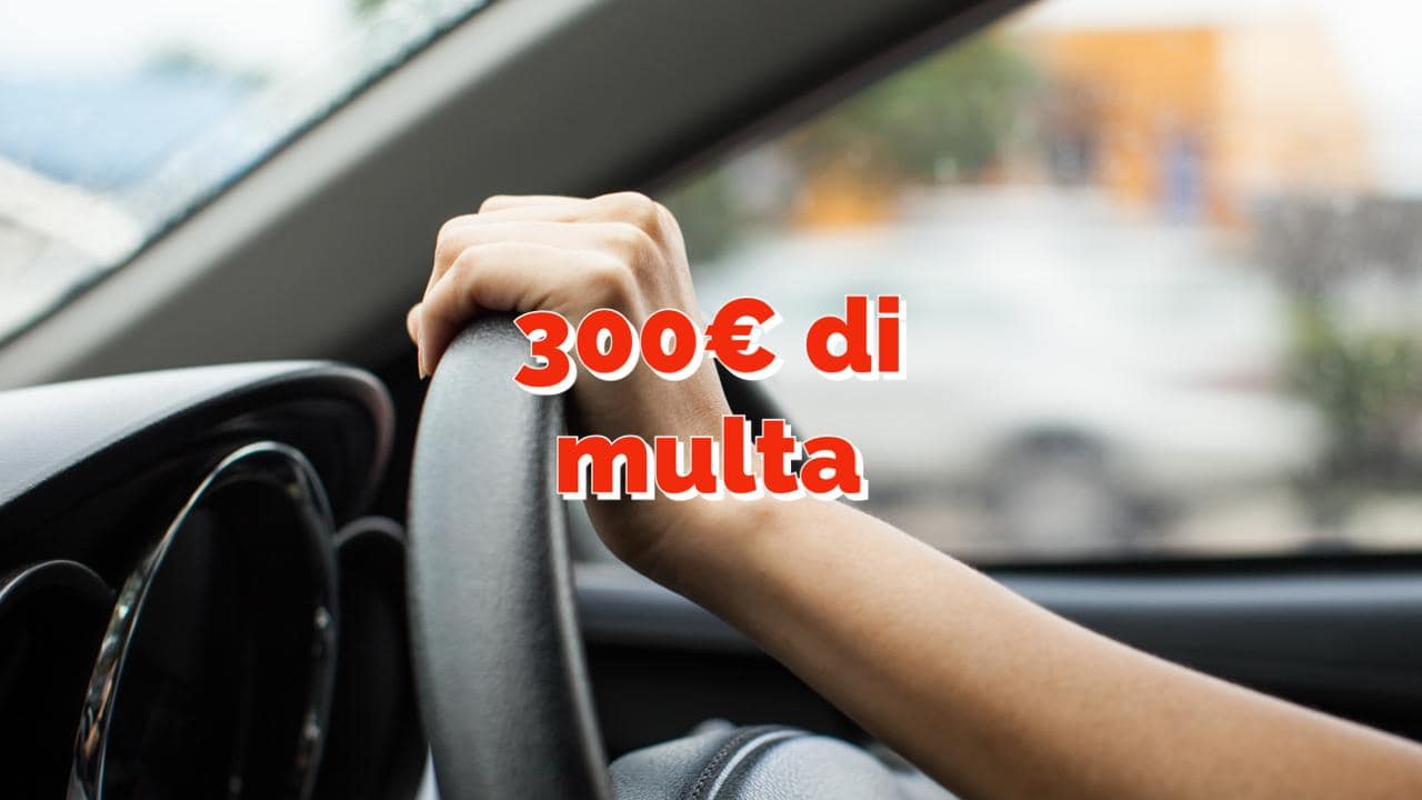 300 euro di multa