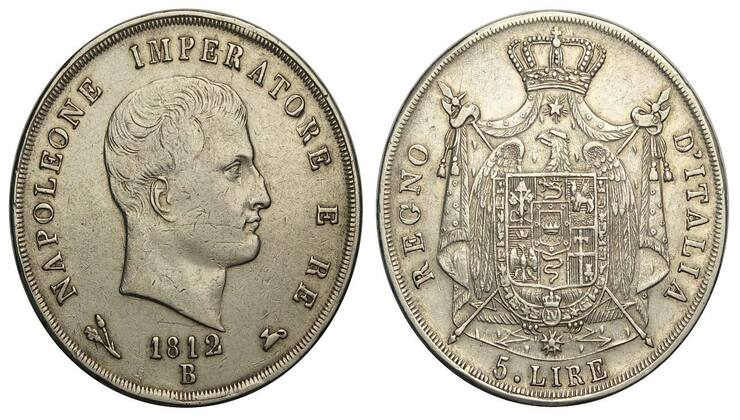 Vecchia moneta 5 lire