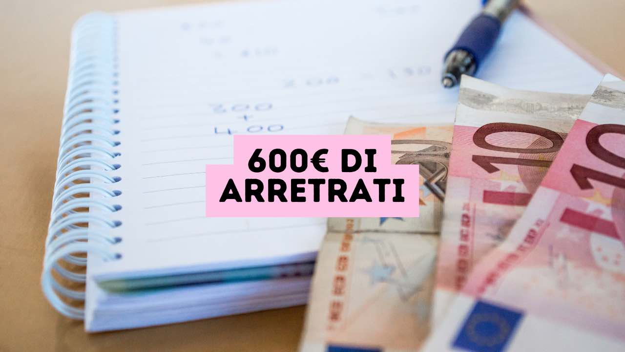 600 euro di arretrati