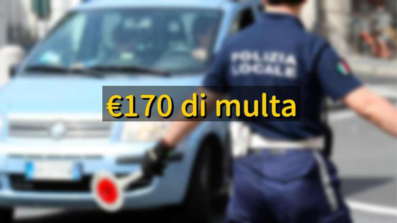 Multa da 170 euro