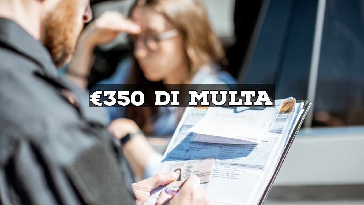 Multa 350 euro