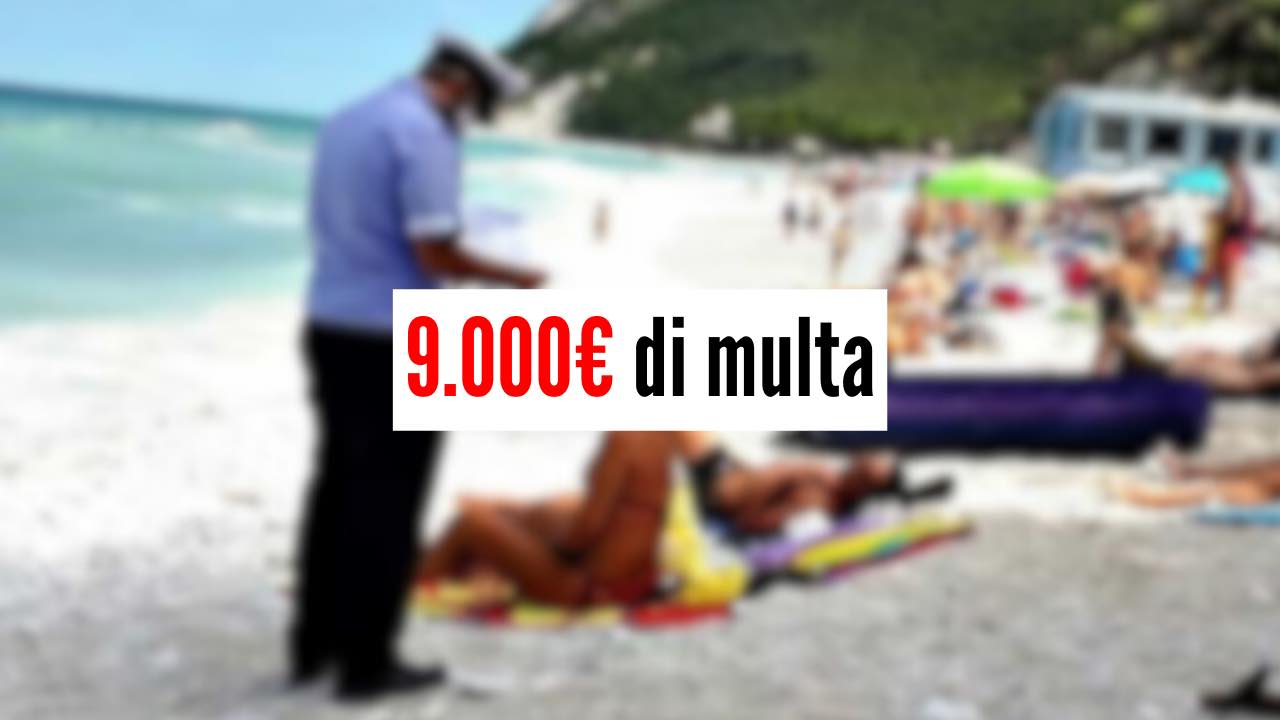 Multa in spiaggia